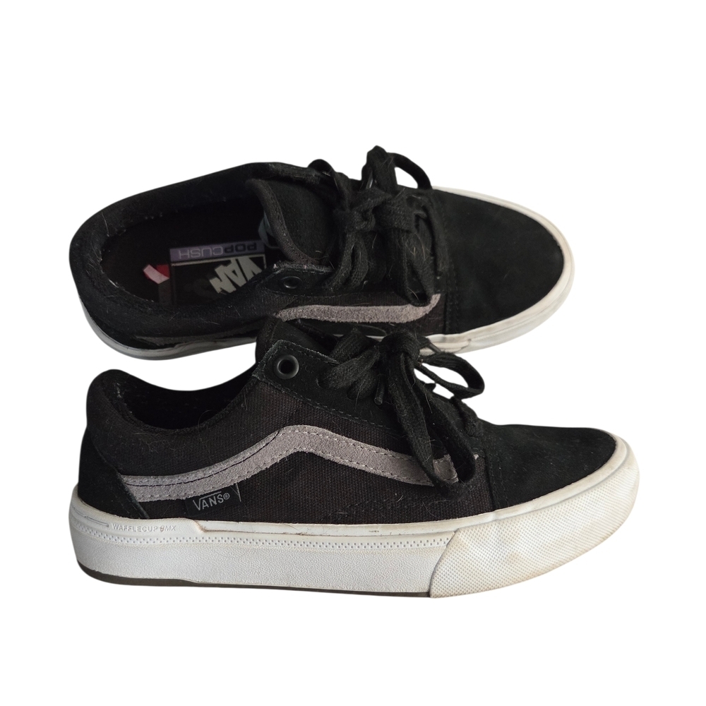 *** SOLD **Vans Black and White Pop Cush BMX Sneakers Men 4.5 Women 6